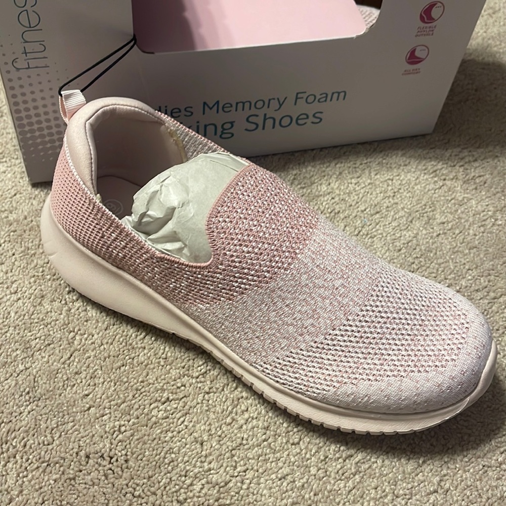 Crane Pink Ladies Memory Foam Walking Shoes